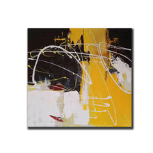Load image into Gallery viewer, Black White Yellow Modern Abstract Painting  Acrylic Painting NP122
