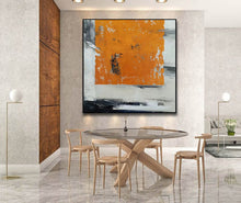 Load image into Gallery viewer, Yellow White Abstract Oil Paintings on Canvas Acrylic Painting Np111