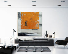 Load image into Gallery viewer, Yellow White Abstract Oil Paintings on Canvas Acrylic Painting Np111