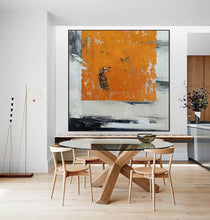 Load image into Gallery viewer, Yellow White Abstract Oil Paintings on Canvas Acrylic Painting Np111