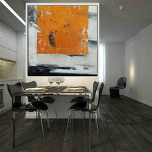 Load image into Gallery viewer, Yellow White Abstract Oil Paintings on Canvas Acrylic Painting Np111