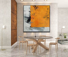 Load image into Gallery viewer, Orange White Grey Large Abstract Painting Large Pieces of Art Np118