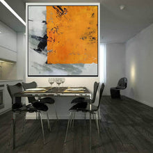 Load image into Gallery viewer, Orange White Grey Large Abstract Painting Large Pieces of Art Np118