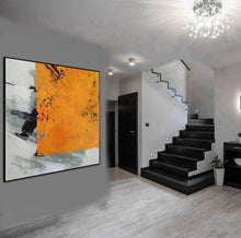 Load image into Gallery viewer, Orange White Grey Large Abstract Painting Large Pieces of Art Np118