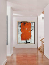 Load image into Gallery viewer, Red White Grey Original Oil Paintings on Canvas, Large Abstract Canvas Art Np113