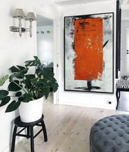 Load image into Gallery viewer, Red White Grey Original Oil Paintings on Canvas, Large Abstract Canvas Art Np113