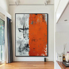 Load image into Gallery viewer, Red Black Grey Painting on Canvas Abstract Painting Art Np112
