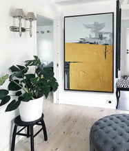 Load image into Gallery viewer, Black Yellow White Large Abstract Painting Original Large Canvas Art Np119