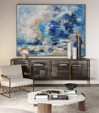 Load image into Gallery viewer, Blue Sea Abstract Painting Cloud Abstract Oil Painting Living Room Art Dp109