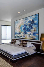 Load image into Gallery viewer, Blue Sea Abstract Painting Cloud Abstract Oil Painting Living Room Art Dp109