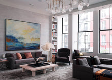 Load image into Gallery viewer, Sea Landscape Painting Blue Abstract Painting Oversized Art for Sale Bp103