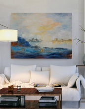 Load image into Gallery viewer, Sea Landscape Painting Blue Abstract Painting Oversized Art for Sale Bp103