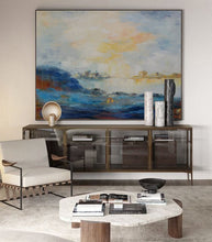 Load image into Gallery viewer, Sea Landscape Painting Blue Abstract Painting Oversized Art for Sale Bp103