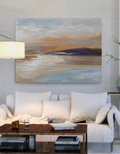Load image into Gallery viewer, Large Wall Art Dining Room Ocean Abstract Painting,Large Sky Abstract Painting Bp081