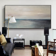Load image into Gallery viewer, Blue Sea Abstact Painting Sofa Size Artwork Qp084