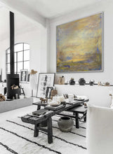 Load image into Gallery viewer, Original Beige Sky Abstract Painting Large Wall White Abstract Art Dp111