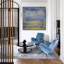 Load image into Gallery viewer, Original Purple Sky Abstract Painting Sea Level Abstract Oil Painting Dp116