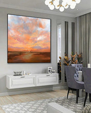Load image into Gallery viewer, Large Sky Abstract Art Painting Brown Painting Orange Painting Sunset Landscape Bp079