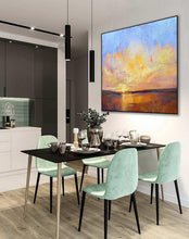 Load image into Gallery viewer, Large Sunset Landscape Painting Sky Abstract Art Painting On Canvas Dp087