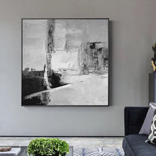 Load image into Gallery viewer, Black And White Abstract Painting Oversized Acrylic Painting Yp024