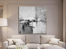 Load image into Gallery viewer, Black And White Gtay Abstract Painting Acrylic Large Original Abstract Art Yp062