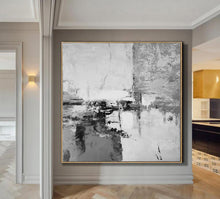 Load image into Gallery viewer, Black And White Gtay Abstract Painting Acrylic Large Original Abstract Art Yp062