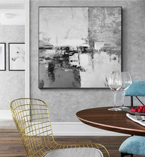 Load image into Gallery viewer, Black And White Gtay Abstract Painting Acrylic Large Original Abstract Art Yp062