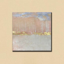 Load image into Gallery viewer, Pink White Gold Abstract Painting Original Oil Painting on Canvas Np109