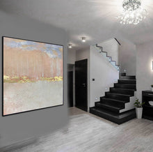 Load image into Gallery viewer, Pink White Gold Abstract Painting Original Oil Painting on Canvas Np109