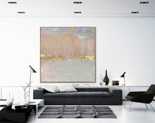 Load image into Gallery viewer, Pink White Gold Abstract Painting Original Oil Painting on Canvas Np109