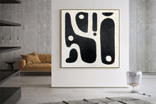 Load image into Gallery viewer, Black And White Oil Painting On Canvas For Living Room Kp038