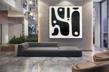 Load image into Gallery viewer, Black And White Oil Painting On Canvas For Living Room Kp038