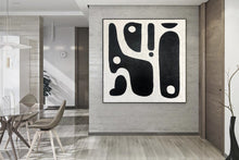 Load image into Gallery viewer, Black And White Oil Painting On Canvas For Living Room Kp038
