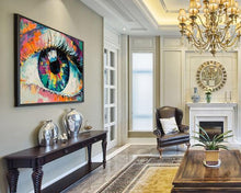 Load image into Gallery viewer, Eye Painting Abstract Modern Painting On Canvas Living Room Wall Art Bp017