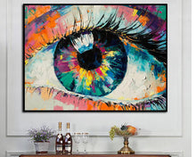 Load image into Gallery viewer, Eye Painting Abstract Modern Painting On Canvas Living Room Wall Art Bp017