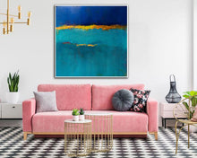 Load image into Gallery viewer, Large Size Art Minimalist Blue Painting On Canvas Minimalist Abstract Painting Bp014