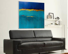 Load image into Gallery viewer, Large Size Art Minimalist Blue Painting On Canvas Minimalist Abstract Painting Bp014