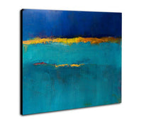 Load image into Gallery viewer, Large Size Art Minimalist Blue Painting On Canvas Minimalist Abstract Painting Bp014