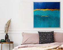 Load image into Gallery viewer, Large Size Art Minimalist Blue Painting On Canvas Minimalist Abstract Painting Bp014