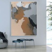 Load image into Gallery viewer, Gray Painting Beige Painting Brown Painting Abstract Art Yp006
