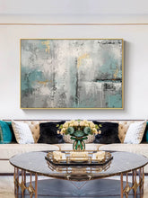 Load image into Gallery viewer, White Green Gold Abstract Painting Original Contemporary Art Yp025