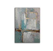 Load image into Gallery viewer, Gold Blue White Original Abstract Painting Large Acrylic Painting Yp13