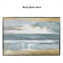 Load image into Gallery viewer, Large Living Room Wall Art Hallway Home Decoration Original Gray Seascape Gp023