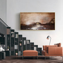 Load image into Gallery viewer, Brown Abstract Painting on Canvas Sunset Abstract Painting Op073