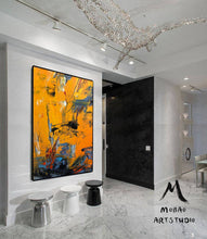 Load image into Gallery viewer, Art for Large Wall Yellow Painting Abstract Art Gp024