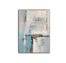 Load image into Gallery viewer, Blue White Gold Abstract Painting Contemporary Art Hand Painted Yp050