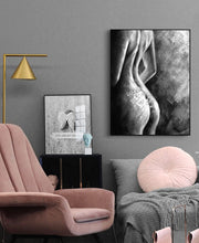 Load image into Gallery viewer, Nude Wall Art Original Black and White Erotic Painting For Bedroom Op002