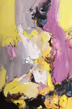 Load image into Gallery viewer, Black Yellow Purple Abstract Painting Original Modern Painting Np106