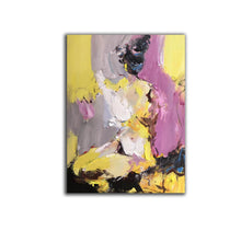 Load image into Gallery viewer, Black Yellow Purple Abstract Painting Original Modern Painting Np106