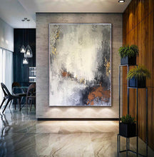 Load image into Gallery viewer, White Brown Red Abstract Painting Large Acrylic Painting Yp035